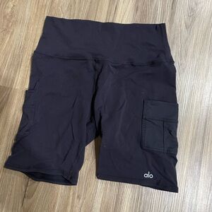 all yoga bike shorts with pocket size large